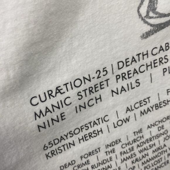 CURÆTION-25 Concert T shirt XXL The Cure NIN Deftones Death Cab for Cutie 35 - Picture 6 of 8